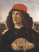 Portrait of a Youth with a Medal (mk36) Botticelli